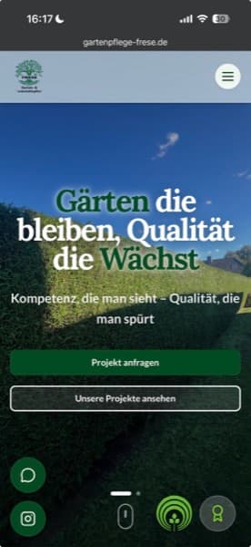 Gartenpflege Frese - Mobile View